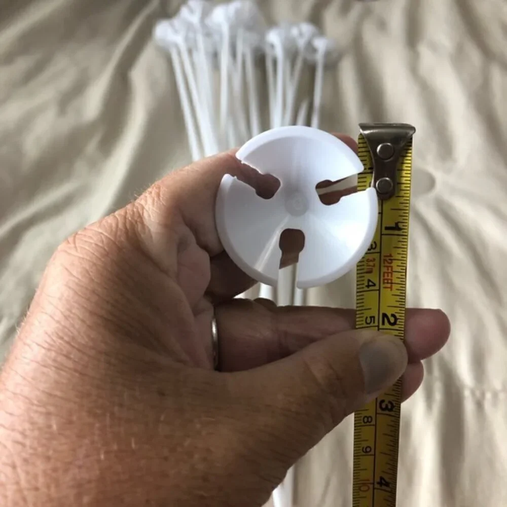17 White Balloon Sticks for Parties
